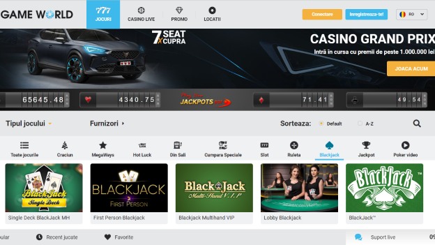 oferta jocuri blackjack Game World Casino online