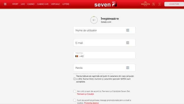seven casino deschidere cont