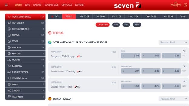 seven pariuri sportive