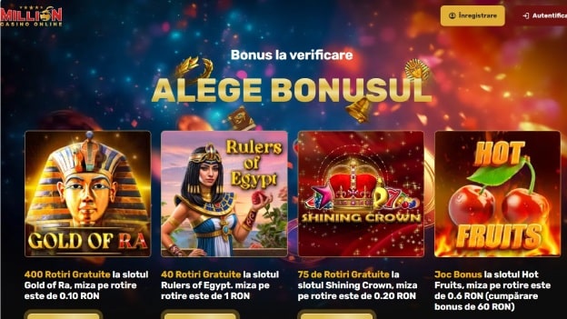 million bonus fără depunere