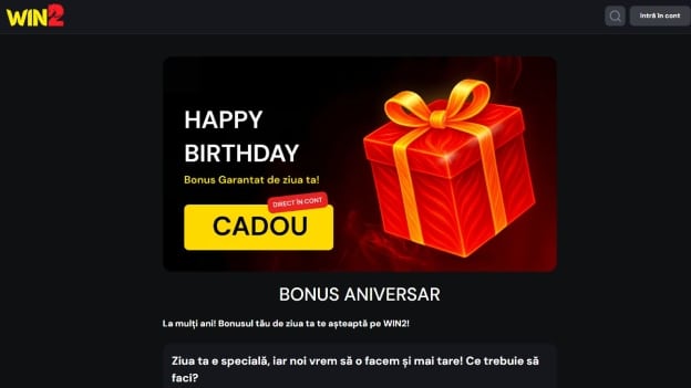 bonus de ziua ta win2