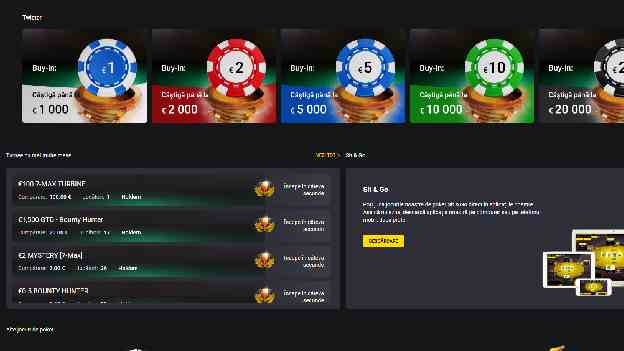 turnee poker fortuna