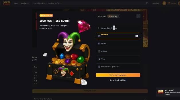 joker casino formular inregistrare